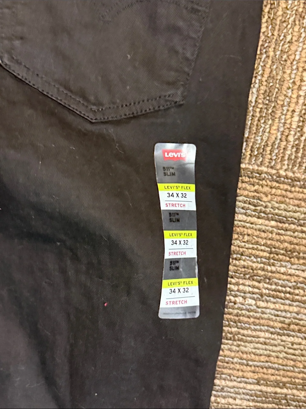 Levi's 511 Flex Men's Slim Fit Black Jeans NWT
